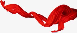 红色喜庆丝带缠绕点缀素材