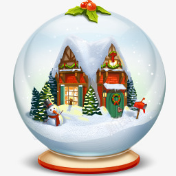 冬日水晶球圣诞节水晶球图标图标
