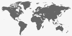 手绘全球灰色地图素材