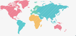 非洲创意地图扁平化地图高清图片