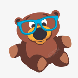 戴眼镜的熊带蓝眼镜的小熊高清图片