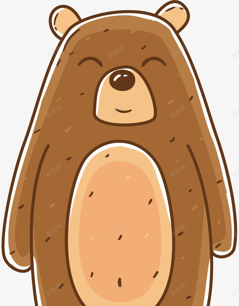 卡通棕熊矢量图ai免抠素材_88icon https://88icon.com 动物 卡通 卡通动物 可爱动物 小动物 棕熊 矢量图