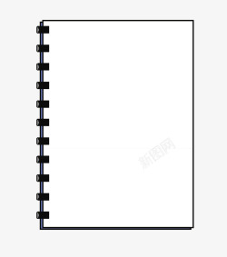 完美百搭日记卡通扁平化长方形日记本文本矢量图高清图片