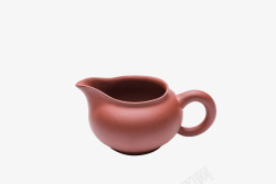 红色土陶烧制茶碗素材