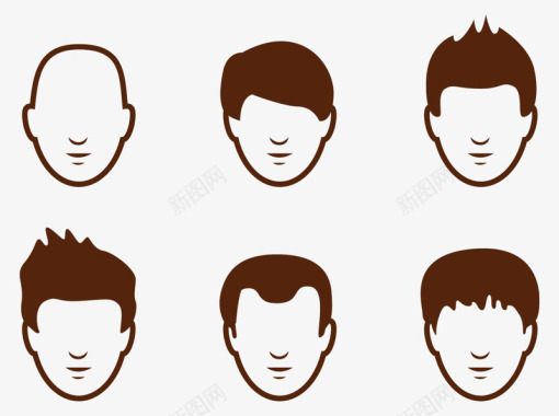 造型发型男人图标图标