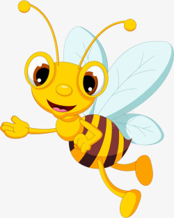 卡通蜜蜂采蜜蜜蜂高清图片