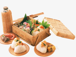 日式精致美味寿司套餐素材