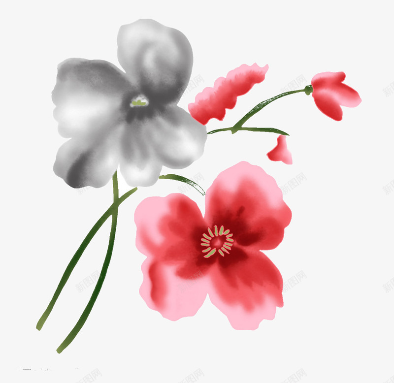 梅花萬杂墨 水墨梅花png图片免费下载-素材jlylnlyv-88ICON