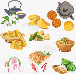 美味食物定安粽子美味的食物矢量图高清图片