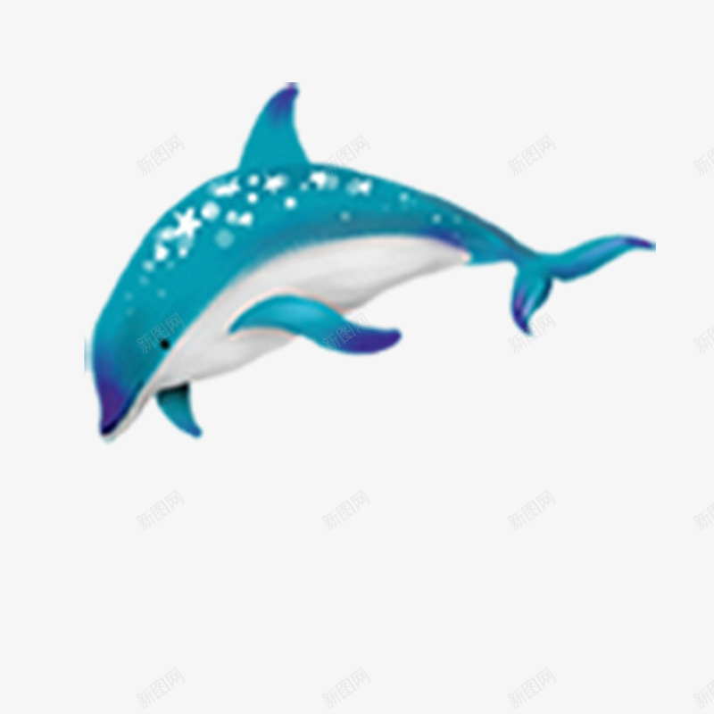 蓝色海豚可爱png免抠素材_88icon https://88icon.com 卡通动物 可爱海豚 海豚 蓝色海豚