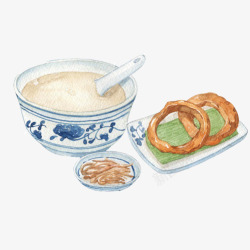 早餐手绘画片素材