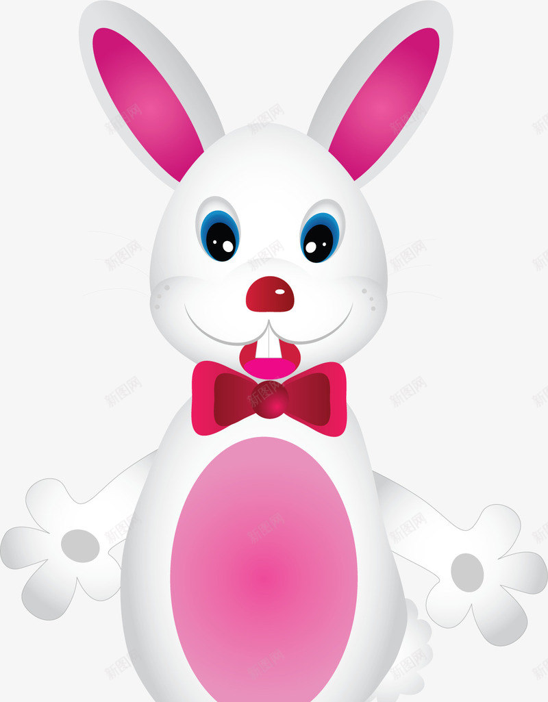 可爱兔八哥png免抠素材_88icon https://88icon.com 兔八哥 兔子 动物 卡通 玫红色