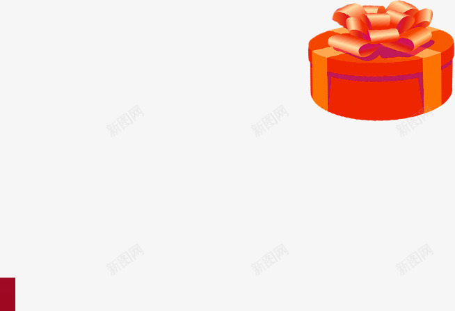 淘宝扁平风格红色礼盒包装png免抠素材_88icon https://88icon.com 包装 扁平 礼盒 红色 风格
