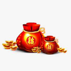 新年福袋金元宝素材