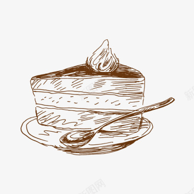 甜品手绘蛋糕图标图标