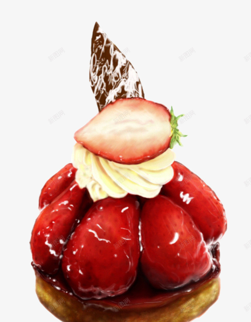 手绘法式甜点png免抠素材_88icon https://88icon.com 卡通手绘 少女心 法式甜点 精致 草莓 装饰物