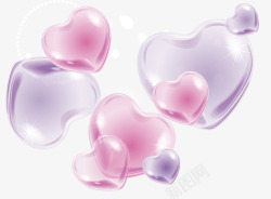 粉色浪漫电商情人节心形气球素材