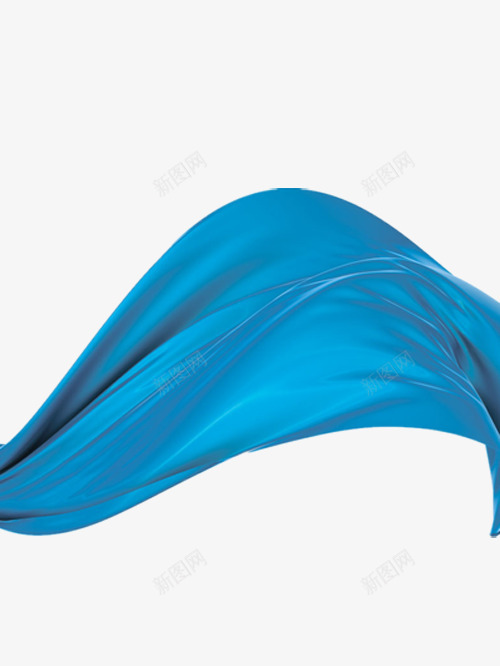 飘逸的蓝色丝带png免抠素材_88icon https://88icon.com 产品实物 好看的丝带 蓝色的丝带 飘逸的丝带