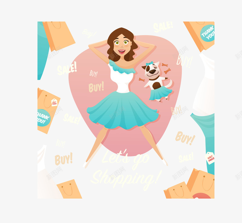 美女和狗狗卡通手绘png免抠素材_88icon https://88icon.com 卡通小狗 卡通美女 可爱 手绘 狗粮广告