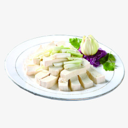 盘子里的家常美食豆腐素材
