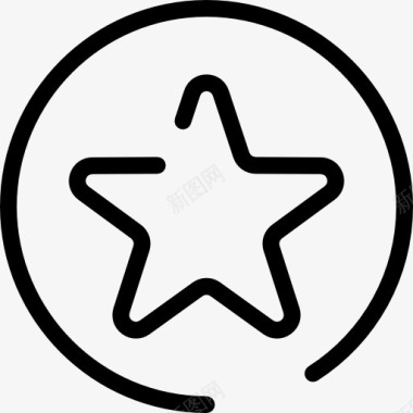 不同形状的星星收藏夹按钮图标图标