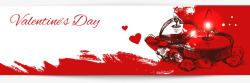 ValentinesDay情人节红色爱心蜡烛海报背景素材