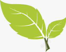 排放绿色叶子图标高清图片