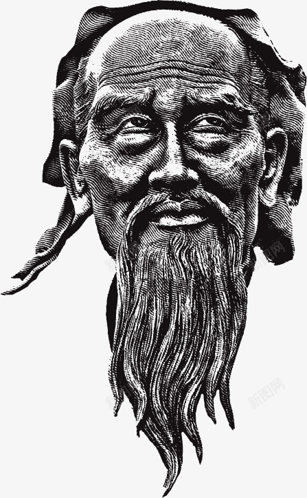 手绘古代人物头像png免抠素材_88icon https://88icon.com 古代人物头像 手绘 老人