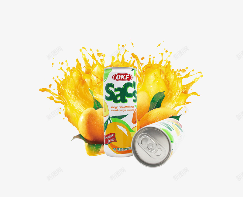 新鲜美味芒果汁png免抠素材_88icon https://88icon.com 产品实物 芒果 芒果汁