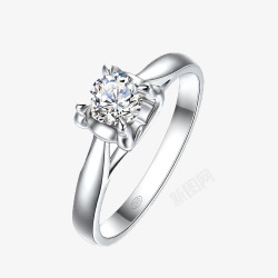 四爪结婚钻石戒指素材