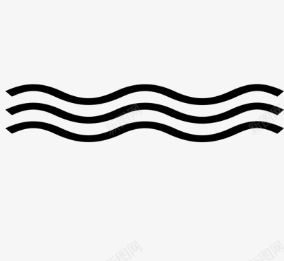 波浪纹波浪条纹图标图标