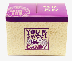 紫色零食礼盒素材