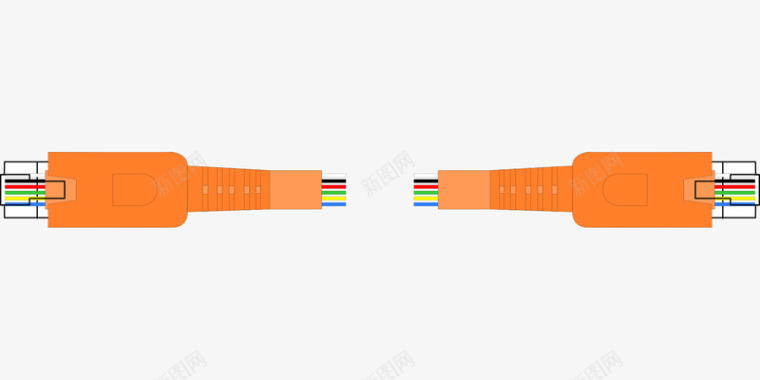 黄橘色橘色网线图标图标