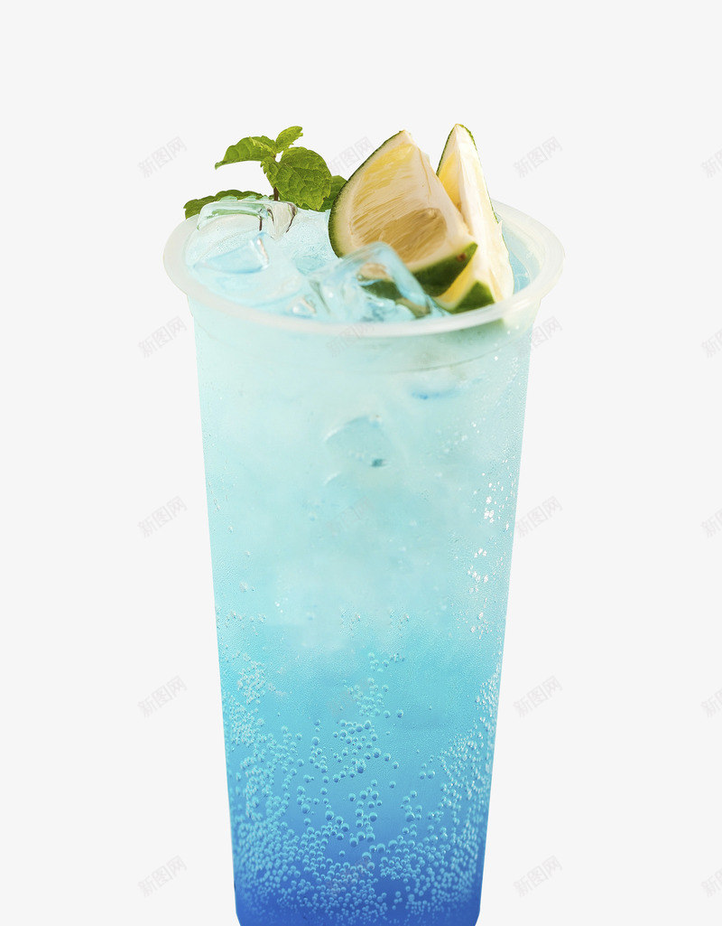 蓝色魅惑的好看实物png免抠素材_88icon https://88icon.com 产品实物 夏日 奶茶 奶茶杯 招牌奶茶 淡蓝色 清凉 渐变 美丽 蓝色魅惑 薄荷叶子 青柠