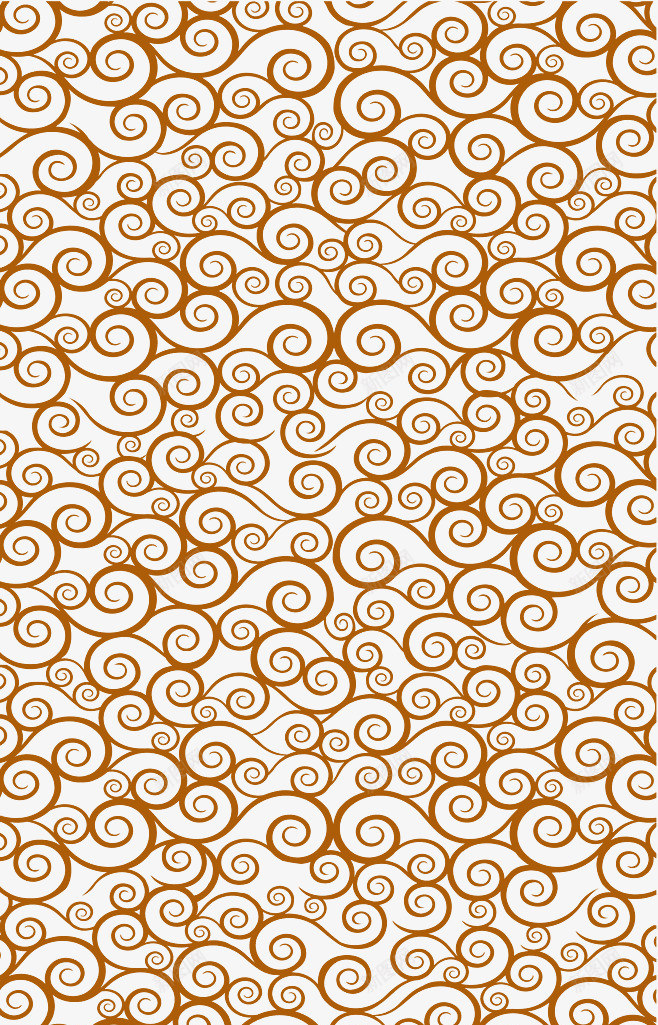 棕色简约海浪边框纹理png免抠素材_88icon https://88icon.com 免抠PNG 棕色 海浪 简约 边框纹理