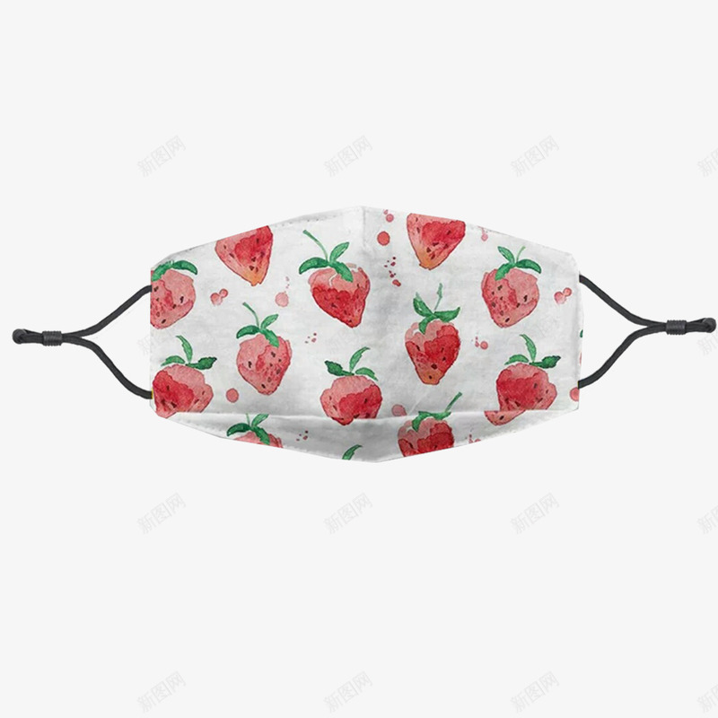 红色草莓白色简约大方一次性口罩psd免抠素材_88icon https://88icon.com 一次性 一次性口罩 白色 简约 草莓