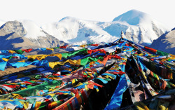 西藏冰雪风景摄影素材