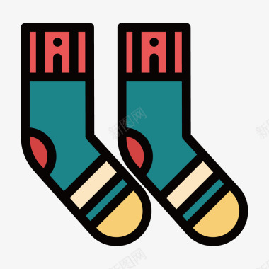 游戏ui主界面扁平化袜子图标图标