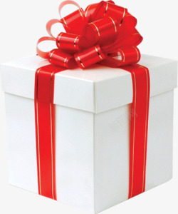 白色礼物礼盒送礼装饰素材