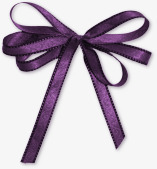 礼品礼花紫色丝带蝴蝶结素材