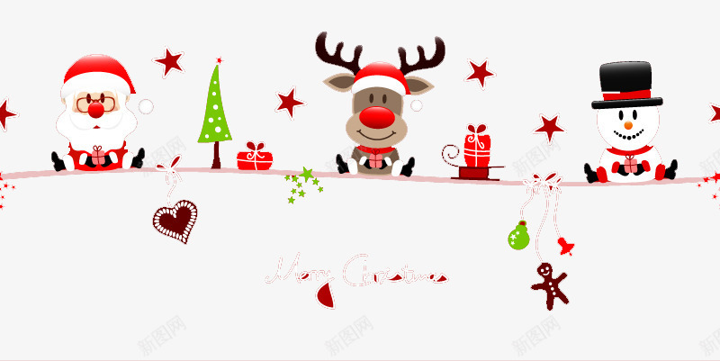 手绘圣诞节雪人圣诞老人png免抠素材_88icon https://88icon.com 圣诞老人 圣诞节 雪人