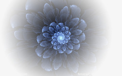 蓝色重叠的花朵中秋素材