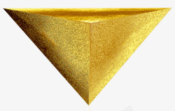 金属色三棱锥立体图形素材