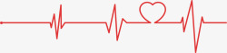 红色爱心数据红色心跳线图高清图片