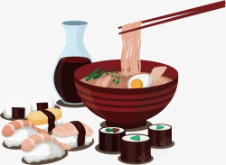 日式料理矢量图素材
