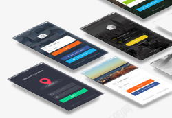 APP登录面七款APP登录界面PSD图标高清图片