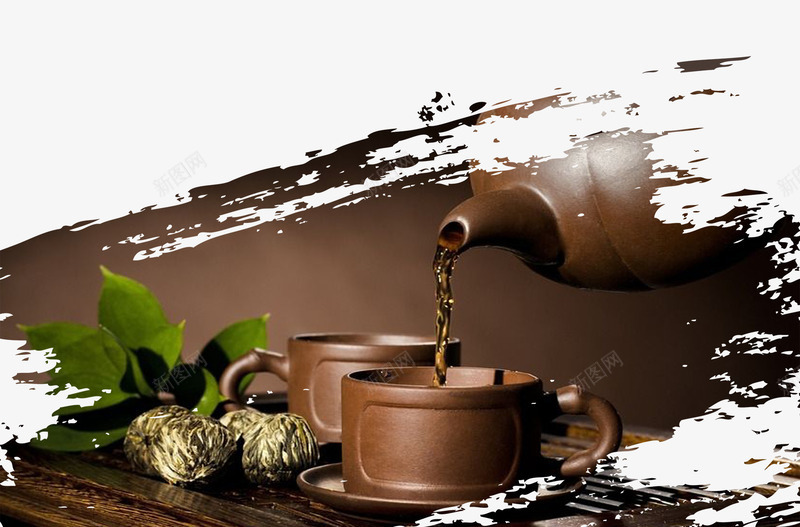 茶具和茶叶png免抠素材_88icon https://88icon.com 茶具 茶叶 茶壶 茶杯
