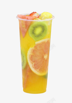 柠檬西柚水果多多的水果茶高清图片