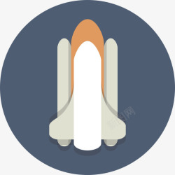 spaceship火箭宇宙飞船航天飞机圆形图标高清图片