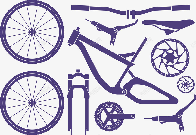 卡通自行车零件png免抠素材_88icon https://88icon.com 单车 卡通自行车 自行车 自行车手绘 自行车矢量 轮胎 零件 非机动车